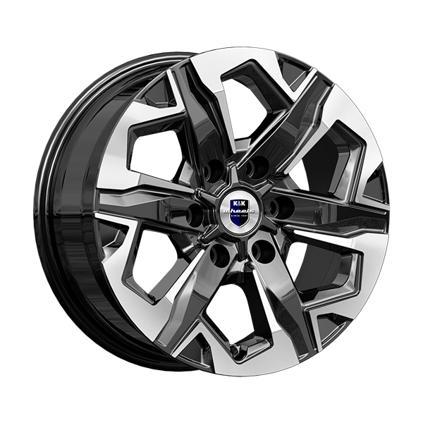 диски КиК ТЕЙТ 7,5xR17 6x139,7 100,1 36 алмаз_черный